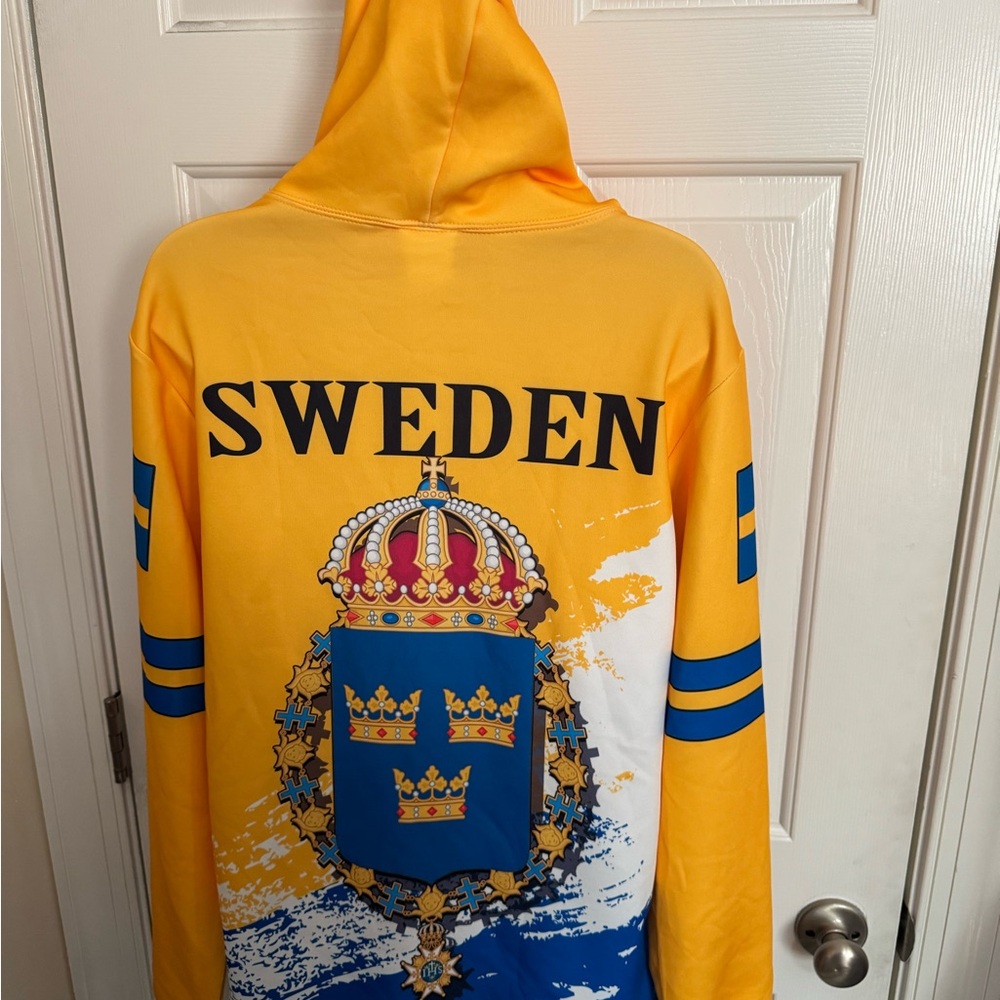 Sweden Themed Yellow and Blue Hoodie